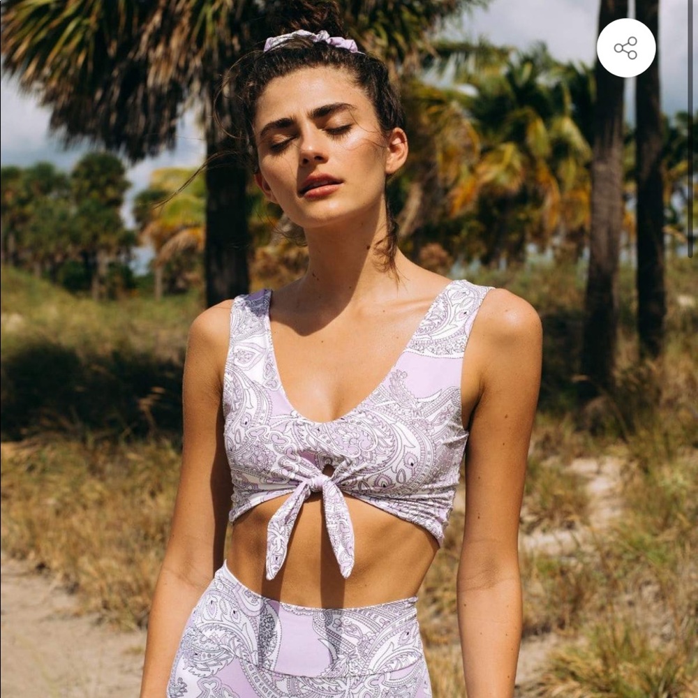 Montce lilac paisley Kim bikini top - Picture 3 of 9